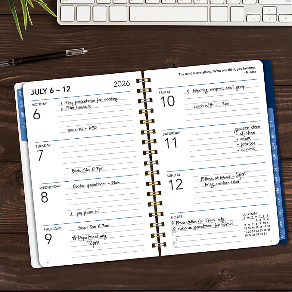 2026-2027 Excello Brands 15-Month Weekly/Monthly Academic Year Large Print Planner, 5” x 8", Teal Floral, May To June, Total Qty 1