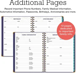 2026-2027 Excello Brands 14-Month Weekly/Monthly Academic Year Family Planner, 8-1/2