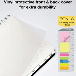 2026-2027 Excello Brands 14-Month Weekly/Monthly Academic Year Essential Planner, 7" x 9", Clear Frosted, May To June, Total Qty 1