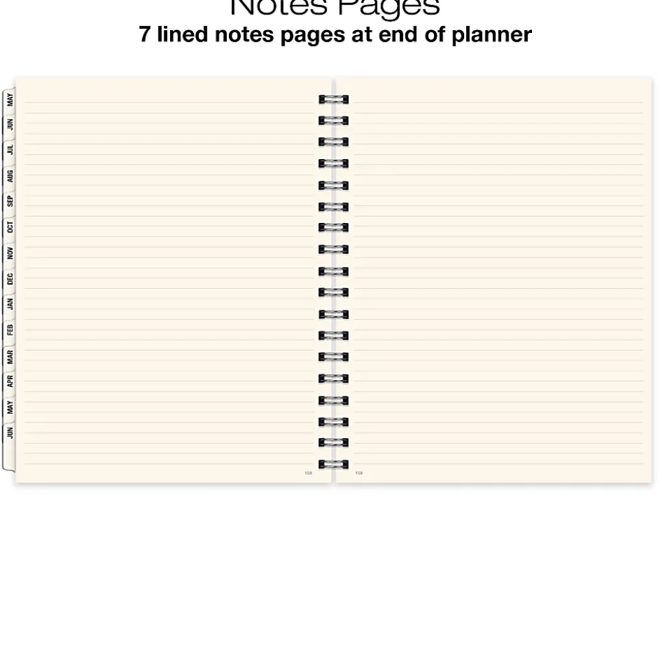 2026-2027 Excello Brands 14-Month Weekly/Monthly Academic Year Essential Planner, 7" x 9", Clear Frosted, May To June, Total Qty 1