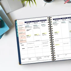 2026-2027 Excello Brands 14-Month Weekly/Monthly Academic Year Family Planner, 8-1/2