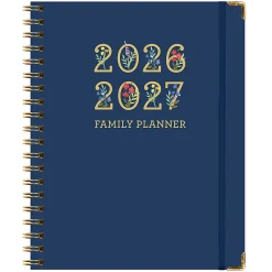 2026-2027 Excello Brands 14-Month Weekly/Monthly Academic Year Family Planner, 8-1/2