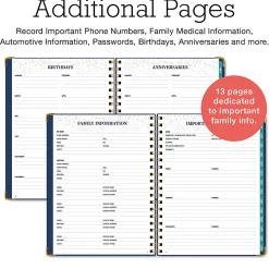 2026-2027 Excello Brands 14-Month Weekly/Monthly Academic Year Family Planner, 8-1/2