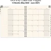 2026-2027 Excello Brands 14-Month Weekly/Monthly Academic Year Essential Planner, 8-1/2” x 11", Clear Frosted, May To June, Total Qty 1