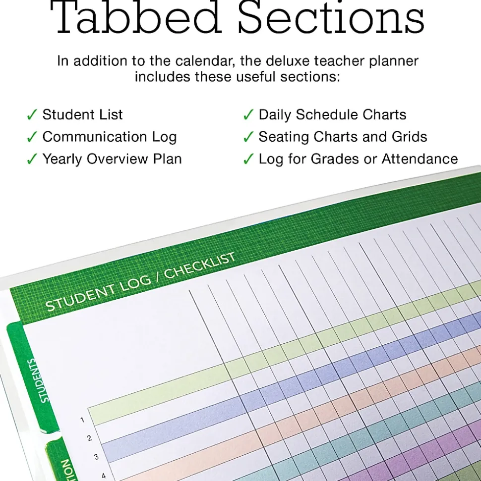 2026-2027 Excello Brands Weekly/Monthly Academic Year Deluxe Teacher Planner, 8-1/2" x 11", Watercolor Butterflies, August To July, Total Qty 1