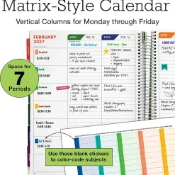 2026-2027 Excello Brands Weekly/Monthly Academic Year Deluxe Teacher Planner, 8-1/2