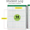 2026-2027 Excello Brands Weekly/Monthly Academic Year Deluxe Teacher Planner, 8-1/2" x 11", Rainbow Floral, August To July, Total Qty 1