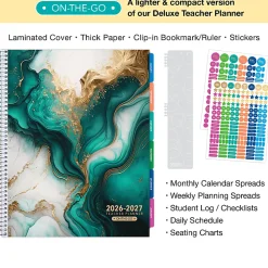 2026-2027 Excello Brands Weekly/Monthly Academic Year Teacher Planner, 8-1/2