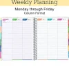 2026-2027 Excello Brands Weekly/Monthly Academic Year Teacher Planner, 8-1/2" x 11", Rainbow Floral, August To July, Total Qty 1