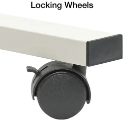 Excello Double-Sided Mobile Magnetic Dry-Erase Whiteboard On Wheels, Steel, 36"x 42", White, Aluminum Frame