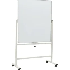 Excello Double-Sided Mobile Magnetic Dry-Erase Whiteboard On Wheels, Steel, 36