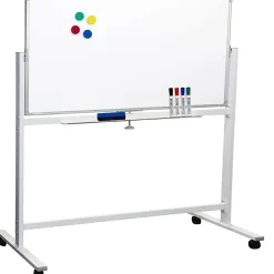 Excello Global Products Double-Sided Magnetic Dry-Erase Mobile Whiteboard, 32