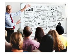 Excello Global Products Double-Sided Magnetic Dry-Erase Mobile Whiteboard, 32