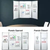Excello Global Products Magnetic Dry-Erase Wall-Mounted Folding Whiteboard, 40" x 60", Silver Aluminum Frame