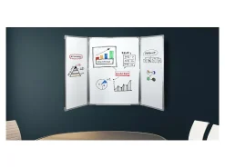 Excello Global Products Magnetic Dry-Erase Wall-Mounted Folding Whiteboard, 40