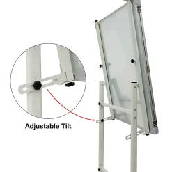 Excello Global Products Magnetic Dry-Erase Mobile Folding Whiteboard, 40