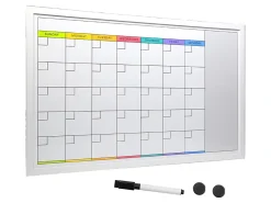 Excello Global Products Magnetic Dry-Erase Monthly Calendar Whiteboard, Porcelain, 20