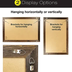 Excello Global Products Magnetic Dry-Erase Whiteboard, Steel, 24" x 36", Brown Wood Frame