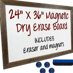 Excello Global Products Magnetic Dry-Erase Whiteboard, Steel, 24