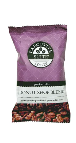 Executive SuiteĀ® Coffee Single-Serve Coffee Packets, Donut ShopĀ® Regular Blend, Carton Of 42
