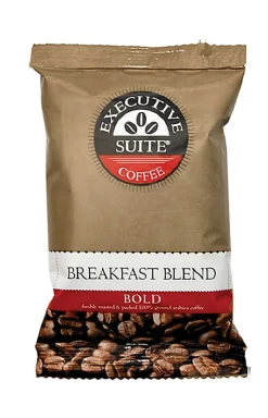 Executive Suite® Coffee Single-Serve Coffee Packets, Bold Roast, Breakfast Blend, 1 Oz, Carton Of 42