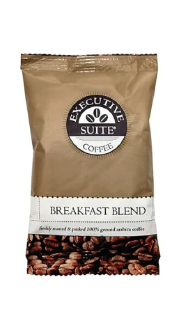Executive SuiteĀ® Coffee Single-Serve Coffee Packets, Medium Roast, Breakfast Blend, Carton Of 42