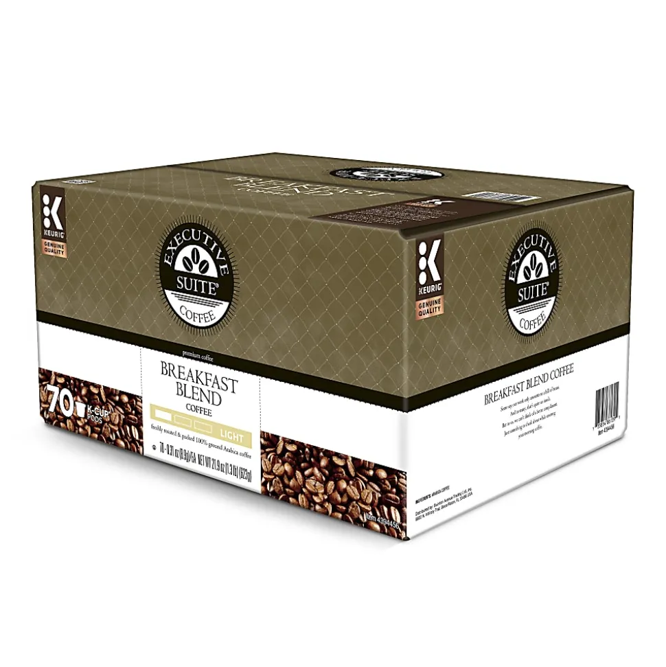 Executive Suite® Coffee Single-Serve Coffee K-Cup® Pods, Breakfast Blend, Carton Of 70