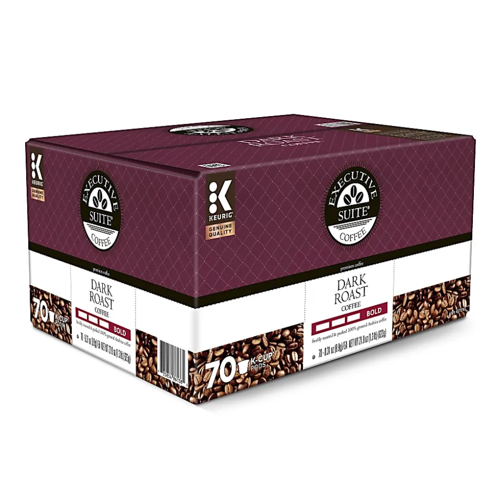 Executive Suite® Coffee Single-Serve Coffee K-Cup® Pods, Dark Roast, Carton Of 70