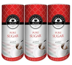 Executive Suite Pure Sugar, 20 Oz, Pack Of 3 Canisters