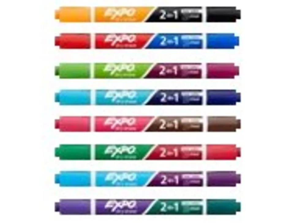 EXPO® 2-in-1 Double-Sided Dry Erase Markers, Pack Of 8