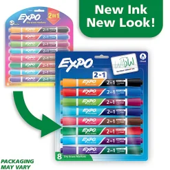 EXPO® 2-in-1 Double-Sided Dry Erase Markers, Pack Of 8