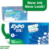 EXPO® Low-Odor Dry-Erase Markers, Fine Point, Blue, Pack Of 12