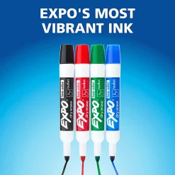 EXPO® Low-Odor Dry-Erase Markers, Bullet Point, Assorted Colors, Pack Of 4