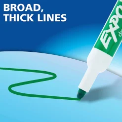 EXPO® Low-Odor Dry-Erase Markers, Bullet Point, Blue, Pack Of 12