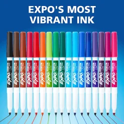 EXPO® 2 Low-Odor Dry-Erase Markers, Fine Point, Assorted Colors, Pack Of 4