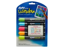 EXPO® Neon Dry-Erase Markers, Assorted, Pack Of 5
