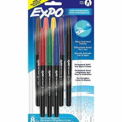 Expo Wet-Erase Markers - Fine Marker Point - Erasable - Assorted Ink - 8 Pack