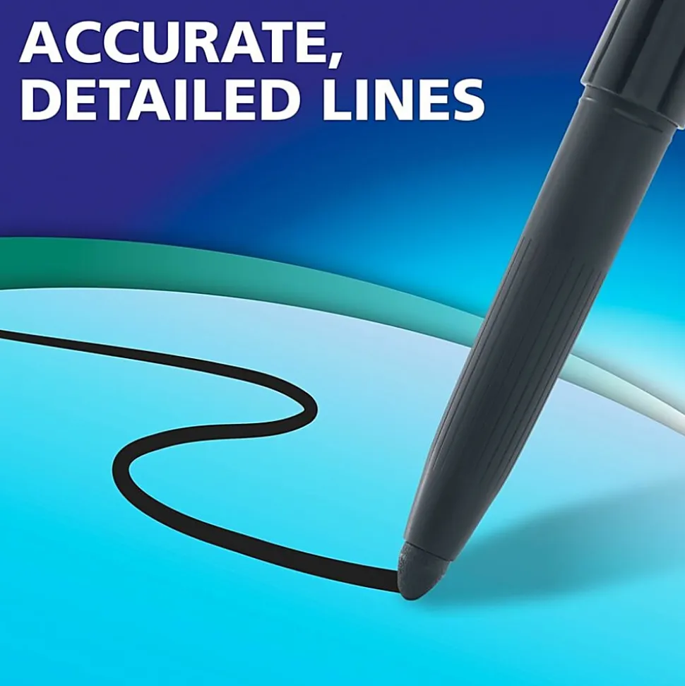 Expo Wet Erase Markers, Fine Tip - Fine Marker Point - Erasable - Assorted Ink - 4 / Pack