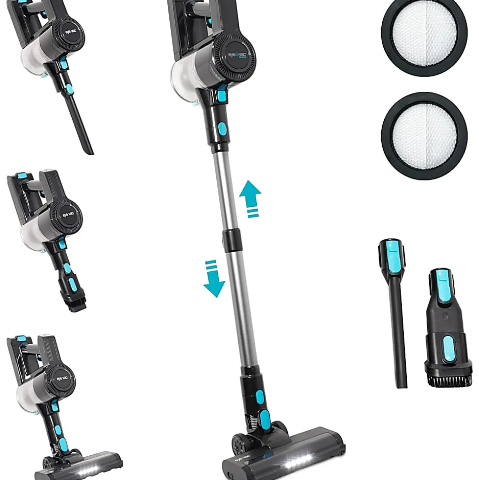 EyeVac Reach Cordless Stick Vacuum, Black, Total Qty 1