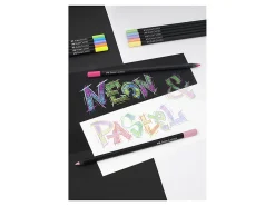 Faber-Castell Black Edition Neon+Pastel - Colored pencil - assorted brilliant colors (pack of 12)