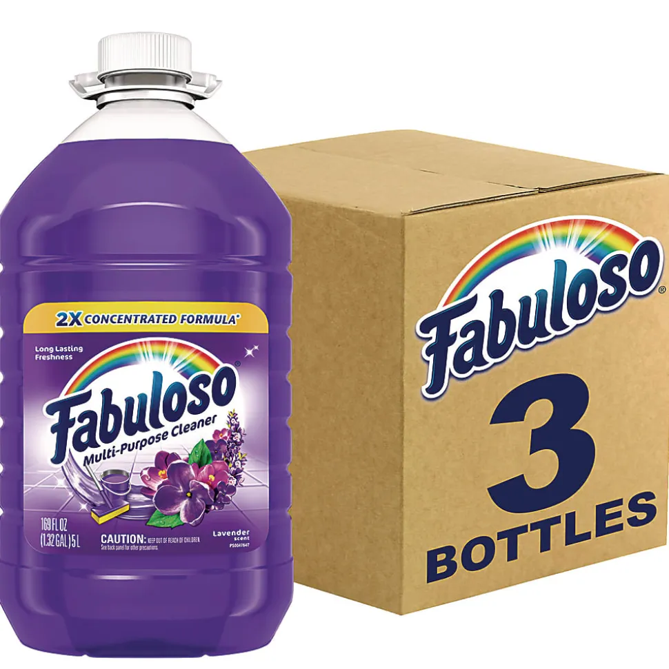 Fabuloso® Multi-use Cleaner, Lavender Scent, 169 oz Bottle, 3/Carton