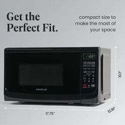Farberware Classic 0.7 Cu Ft Countertop Microwave, Black