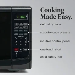 Farberware Classic 0.7 Cu Ft Countertop Microwave, Black