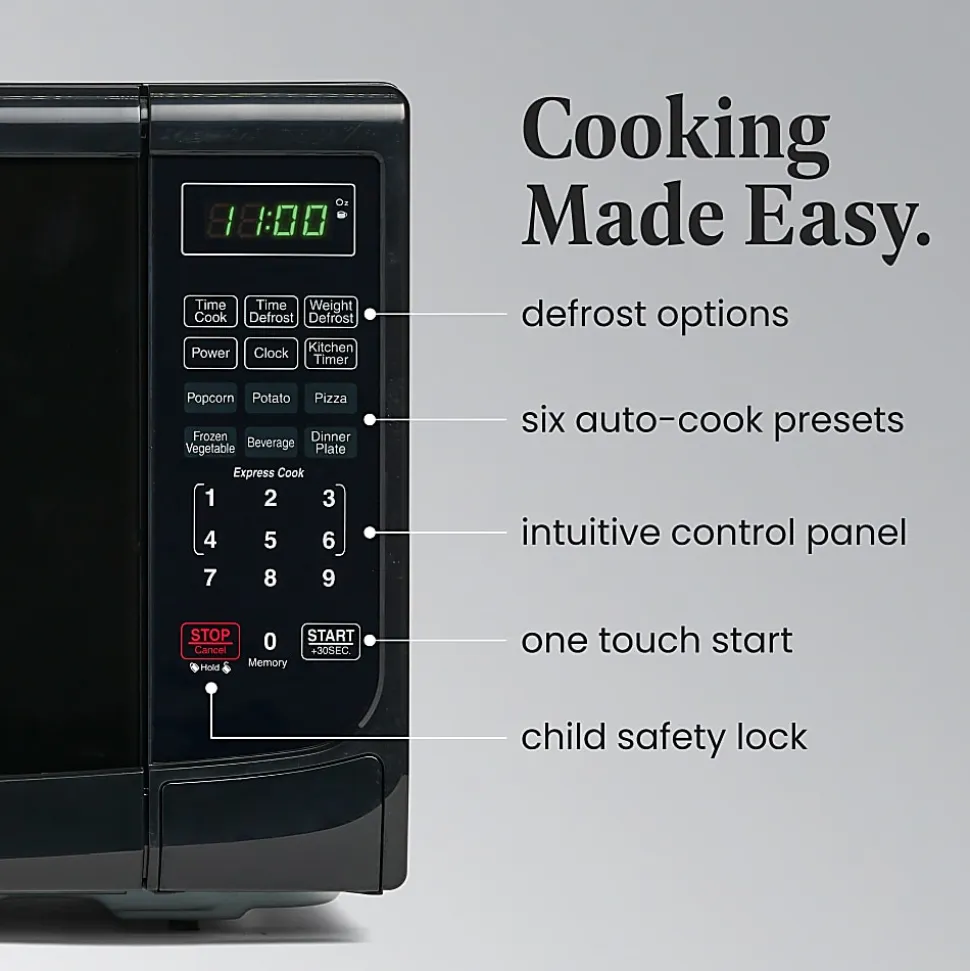Farberware Classic 0.7 Cu Ft Countertop Microwave, Black