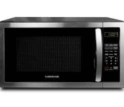 Farberware Classic 1.1 Cu Ft Countertop Microwave, Stainless Steel/Black