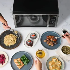 Farberware Classic 1.1 Cu Ft Countertop Microwave, Stainless Steel/Black