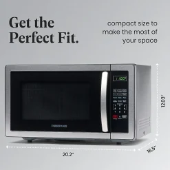 Farberware Classic 1.1 Cu Ft Countertop Microwave, Stainless Steel/Black