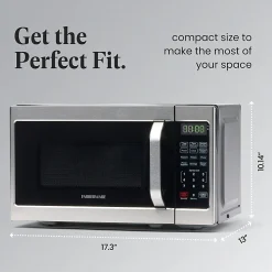 Farberware Classic FMO07AHTBKJ 0.7 Cu Ft Microwave Oven, Brushed Stainless