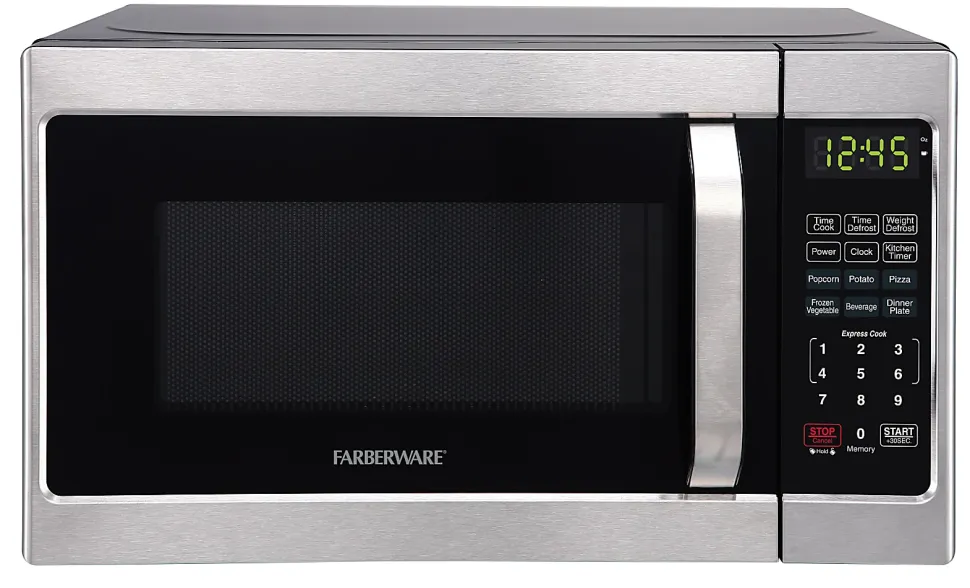 Farberware Classic FMO07AHTBKJ 0.7 Cu Ft Microwave Oven, Brushed Stainless