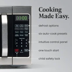 Farberware Classic FMO07AHTBKJ 0.7 Cu Ft Microwave Oven, Brushed Stainless